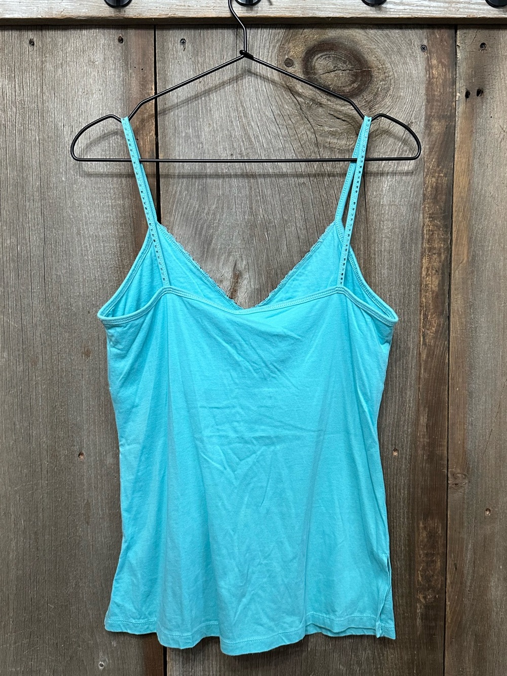 Maurices Beaded Shelf Bra V-Neck Cami Tank Top in Blue Size Medium - Picture 3 of 17